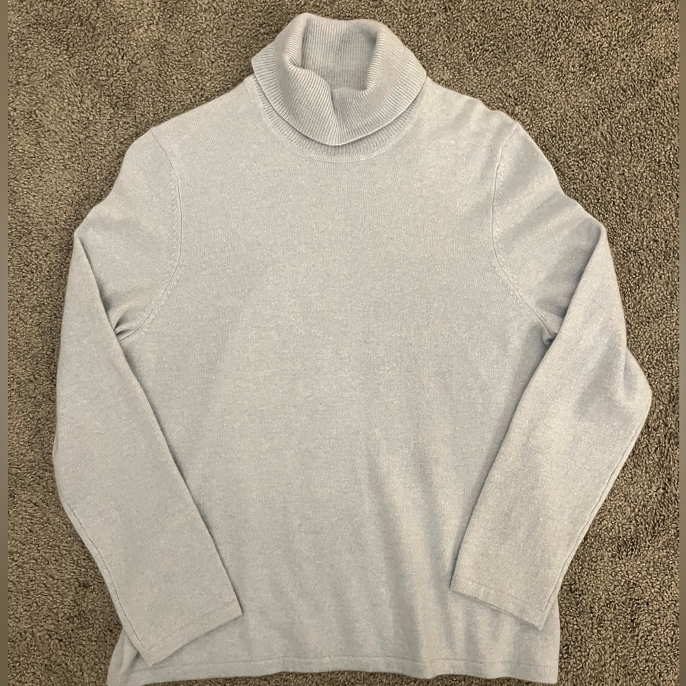 Lord & Taylor Soft blue Turtleneck Sweater